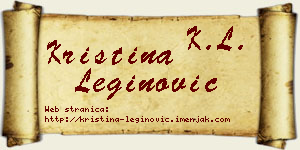 Kristina Leginović vizit kartica